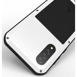 Voor Galaxy A50s LOVE MEI Metal Schokbestendig waterdichte stofdichte beschermhoes (Wit)