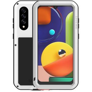 Voor Galaxy A50s LOVE MEI Metal Schokbestendig waterdichte stofdichte beschermhoes (Wit)