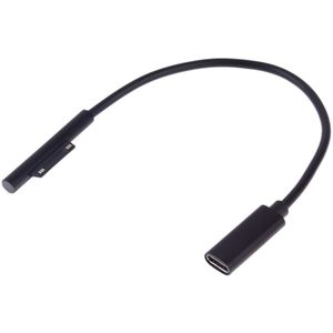 Microsoft Surface Pro 6/5 naar USB-C/type-C Female interfaces power adapter oplader kabel