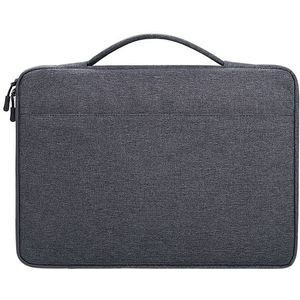 Oxford Cloth Waterproof Laptop Handtas voor 15 6 inch laptops  met Trunk Trolley Strap (Donkergrijs)