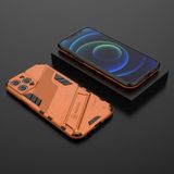 Punk Armor 2 in 1 PC + TPU Shockproof Case met onzichtbare houder voor iPhone 12 Pro Max (Oranje)