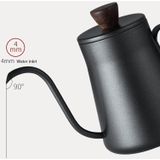 Roestvrij stalen hand Punch Pot opknoping oor pot pot koffiepot verdikt mini pot teflon dunne mond pot  stijl: met deksel