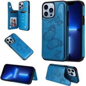 Butterfly Embossing Patroon Shockproof Phone Case voor iPhone 13 Pro Max