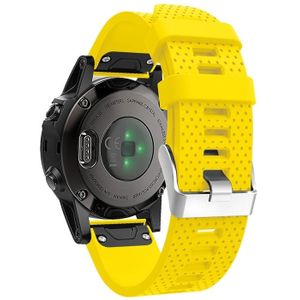 Voor Garmin Fenix 5S siliconen band(geel)