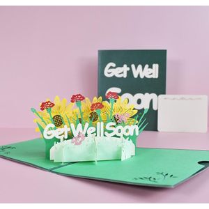 2 STUKS 3D Driedimensionale Wenskaart Condoleances Comfort Card
