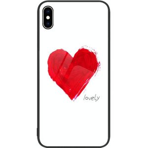 Colorful Painted Glass Phone Case For iPhone XS Max(Love)