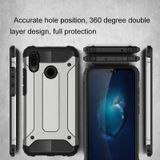 Voor Huawei P20 Lite Full-body Cover ruige TPU + PC combinatie back cover (grijs)