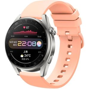 Voor Huawei Watch 3 Pro 22 mm effen kleur zachte siliconen horlogeband
