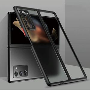 Voor Samsung Galaxy Z Fold2 5G GKK Foldable Matte Skin Feeling Soft Case (Zwart)