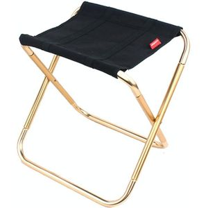 CLS Large 7075 Aluminium Alloy Outdoor Folding Stool Portable BBQ Fishing Folding Chair  Maat: 30x25x31cm(Zwart)