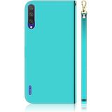 Voor Xiaomi Mi CC9e / A3 Gemiteerd spiegeloppervlak horizontale flip lederen koffer met houder & kaartsleuven & portemonnee & lanyard(Mint Green)