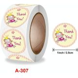 10 Rolls Seal Sticker Dank u Leuke Dieren Sticker Ambachten Vakantie Decoratie Sticker  Grootte: 2.5cm / 1 inch (A-307)