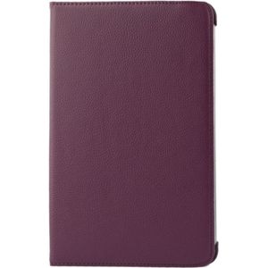 360 graden draaibaar Litchi structuur lederen hoesje met houder voor Samsung Galaxy Tab 2 (10.1) / P5100(paars)