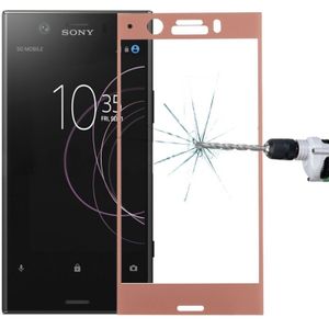 Voor Sony Xperia XZ1 compacte 0 26 mm 9H oppervlaktehardheid 3D volledig scherm gehard glas Screen Protector (Rose goud)