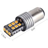 2 stk 1157/Ba15d 3W 15 SMD-3528-LEDs auto beurt licht  DC 12V(Yellow Light)