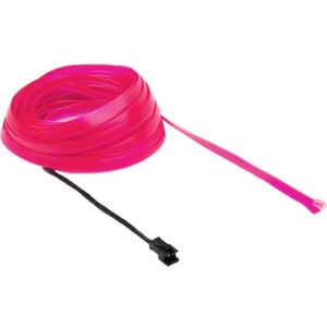 EL koude roze licht waterdicht plat flexibele auto Strip licht met stuurprogramma voor auto decoratie  lengte: 5m(Pink)