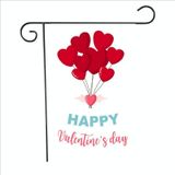 2 STUKS Valentijnsdag Tuin vlag feestelijke sfeer tuin banner (QR025)