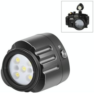 PULUZ 40M onderwater LED-fotografie vullen Licht 1000LM 3.7V / 1100mAh Duiklampje voor GoPro Hero9 Zwart / Hero8 Zwart / Hero7 / 6/5/5 Sessie / 4 Sessie / 4/3 + / 3/2 / 1  Insta360 En R  DJI Osmo-actie en andere actiecamera's