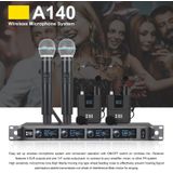 XTUGA A140-HB draadloos microfoonsysteem 4-kanaals handheld lavalier-headsetmicrofoon (EU-stekker)