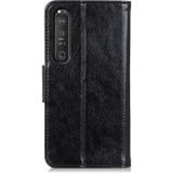 Voor Sony Xperia 1 III Nappa Textuur Horizontale Flip Lederen Hoesje met Houder &Amp; Kaart Slots &Portemonnee (Zwart)