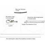100 PCS Crystal Pendant Necklace Rope Jewelry Lanyard(Dark blue)