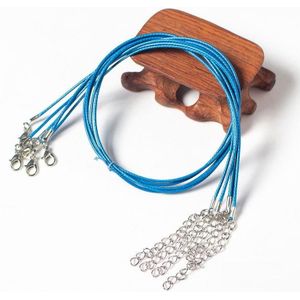 100 PCS Crystal Pendant Necklace Rope Jewelry Lanyard(Dark blue)