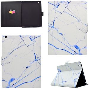 Voor iPad 5 / 6 Horizontale Flip Lederen case met Holder & Card Slot & Sleep / Wake-up Functie(White Marble)