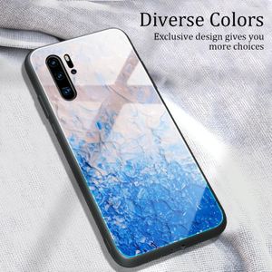 Voor Huawei P30 Pro Marble Pattern Glass Protective Case(DL07)