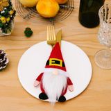 Kerst tafeldecoratie rekwisieten Cartoon mes en vork decoratieve hoes