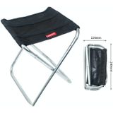 CLS 7075 Aluminium Legering Vissersstoel Draagbare camping treinkruk  grootte: 24.8x22.5x27cm(Zwart)