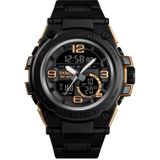 SKMEI 1452 Outdoor Sports Electronic Watch Multifunctionele Waterdicht Horloge (Gouden)