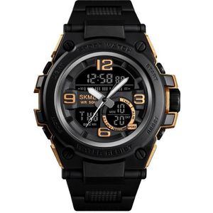 SKMEI 1452 Outdoor Sports Electronic Watch Multifunctionele Waterdicht Horloge (Gouden)