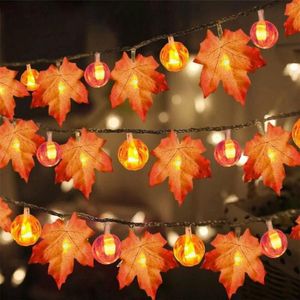 1.5m 10 LED's Maple Pumpkin Lantern String Lights Halloween Thanksgiving Garden Party Room Decoration Lights (Warm Licht)