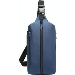 Ozuko 9292S Outdoor Men Chest Bag Sport Waterdichte Schouder Messenger Bag met externe USB-oplaadpoort (Royal Blue)