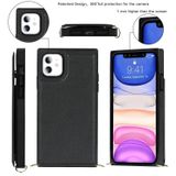 Cross-body Square Double Buckle Flip Card Bag TPU + PU-koffer met kaartslots & portemonnee en foto & riem voor iPhone 11