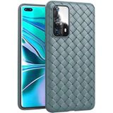 Voor Huawei P40 Pro Non-Slip Classic Woven Patroon Ademende TPU mobiele telefoon case (grijs)