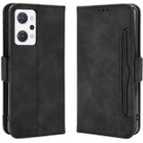 Voor OPPO Reno7 A Skin Feel Calf Texture Card Slots Leather Phone Case(Black)