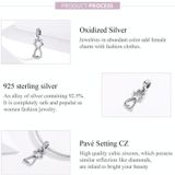 S925 Sterling Zilveren Hanger Diy Armband Accessoires Zircon Cat Hanger Sieraden