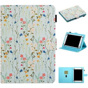 Voor 10 inch Universal Tablet PC Flower Pattern Horizontale Flip Lederen case met kaartslots & houder(kleine bloemen)