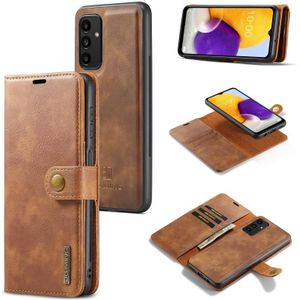 For Samsung Galaxy A13 4G DG.MING Crazy Horse Texture Detachable Magnetic Leather Phone Case(Brown)