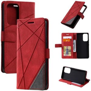 For Samsung Galaxy A53 5G Skin Feel Splicing Leather Phone Case(Red)