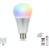 FUT012 E27 9W RGB + CCT LED Lamplamp 100V-240V Full Color Afstandsbediening Smart Bulb WiFi 2.4G Draadloos