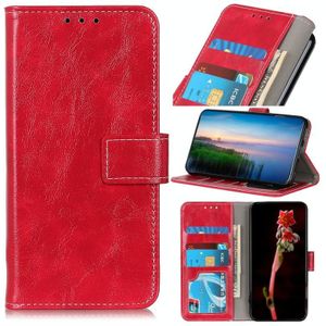 Voor Motorola Moto G Stylus (2021) Retro Crazy Horse Texture Horizontale Flip Lederen kast met Holder & Card Slots & Photo Frame & Wallet(Red)