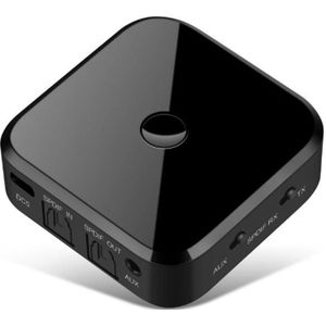 Bluetooth 5 0 Ffiber Optic Bluetooth-ontvanger CSR8670 Bluetooth-zender 2 in 1 ondersteunt APTX zwart