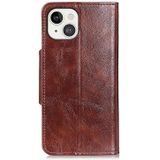 Crazy Horse Texture Magnetic Buckle Horizontal Flip Leather Case with Holder & 6-Card Slots & Wallet For iPhone 13(Brown)