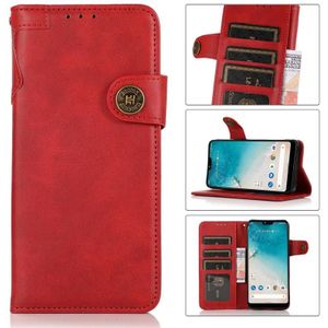 Voor Xiaomi Mi 11 Lite 4G / 5G KHAZNEH Dual-Splicing Cowhide Texture Horizontale Flip Lederen Case met houder  Card Slots & Portemonnee & Fotolijst & Lanyard (Rood)