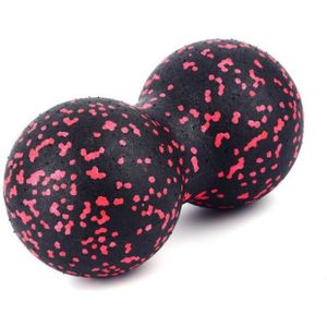 EVA Peanut Vorm Yoga Ball Massage Loosen Up Muscle Fascia Ball (Zwart Rood)