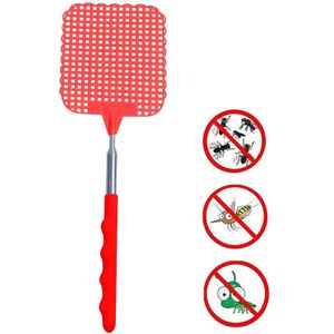 Creatieve intrekbare plastic Fly Swatter Zomer Supplies Mosquito Swatter (Rood)