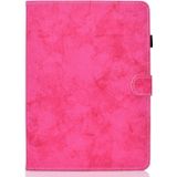 Voor Lenovo Tab M10 Plus TB-X606F Marble Style Cloth Texture Tablet PC Beschermende lederen kast met Bracket & Card Slot & Anti Skid Strip & Wake-up / Sleep Functie(Rose Pink)