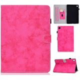 Voor Lenovo Tab M10 Plus TB-X606F Marble Style Cloth Texture Tablet PC Beschermende lederen kast met Bracket & Card Slot & Anti Skid Strip & Wake-up / Sleep Functie(Rose Pink)